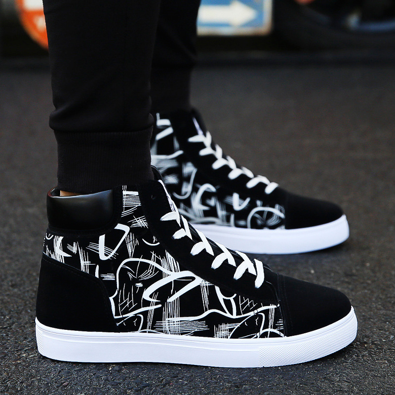 

dress shoes 2021 ins high sneakers men canvas breathable cool street male black blue red mens causal n008 iz87