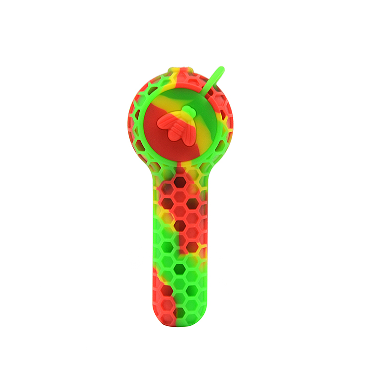 

Favorable high quality dab rig food grade silicone smoking pipe assorted color eco-friendly nontoxic wholesale hand pipes tobacco bong
