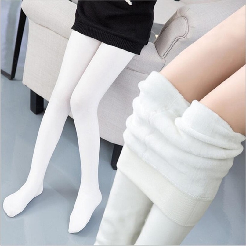 

Thin Velvet Solid Cotton Girls Pantyhose Ballet Dance Tights For Trousers Children Stocking Kids 2-16 Years 211021, White