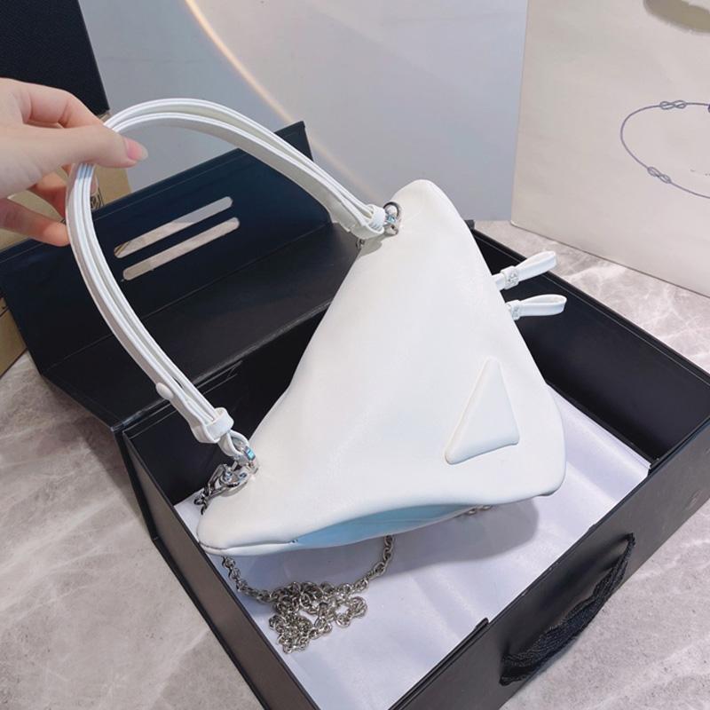 

Italy classic Genuine Leather Triangle Shoulder Bags High Quality Handbags Fashion Bestselling Wallet Luxurys Designer Women Bag Purses black, Lavender