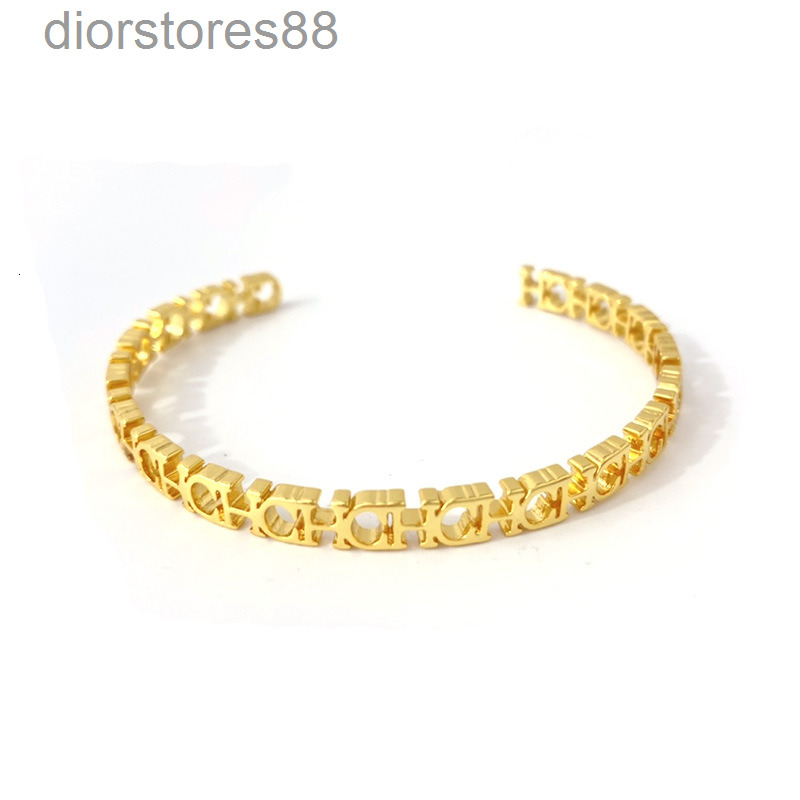 

bangles bracelet simple style narrow version chc letter opening adjustable c-shape korean design sense popular hand decoration, Black