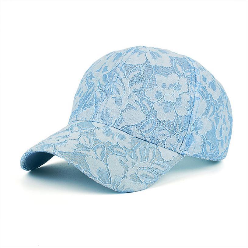 

summer lace flowers aseball cap women breathable mesh casual sunhat girls snapback hip hop fashion female hat adjustable a100, Blue;gray