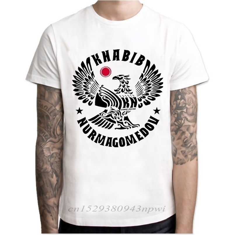 

khabib nurmagomedov men Fashion conor mcgregor oneck t shirt fitness Novelty top tshirt High Quality tees 210420, White;black