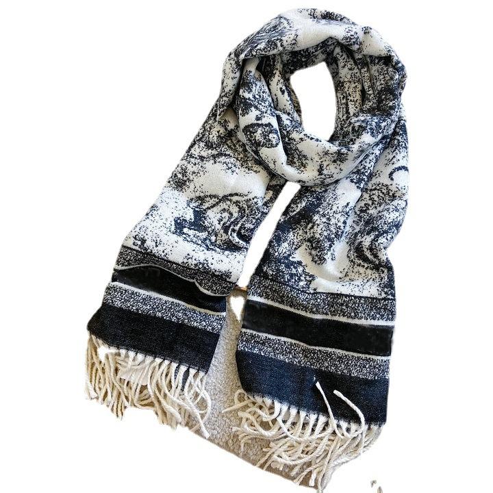 

Design woman cashmere scarf Men and Women winter scarves ladies Shawls Big Letter pattern wool Landscape animal Print Pashminas 70cm X 180cm