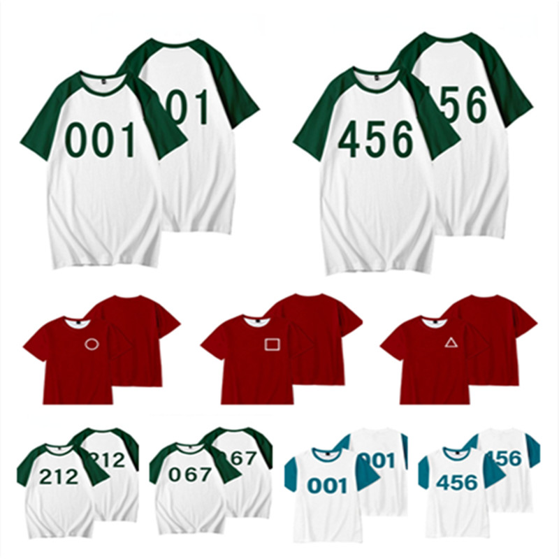 

2021 Top Sell Source of inspiration Squid Game 067 218 T-shirt 100% polyester anime 3D Harajuku graphic T-shirt menwomencouplesmulticolor, Black
