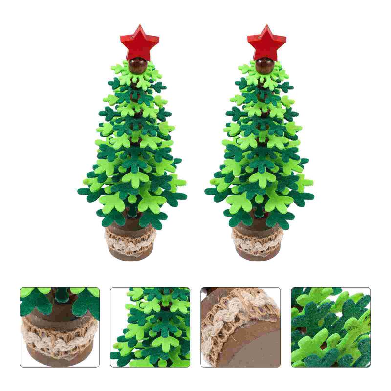 

Christmas Decorations 2Pcs DIY Snowflake Xmas Tree Home Non-woven Decor Unique Prop