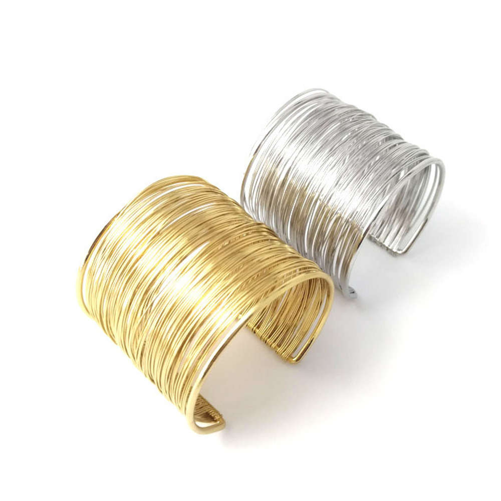 

Hand catenary Korean fashion jewelry high quality open wire Bracelet, Golden;silver