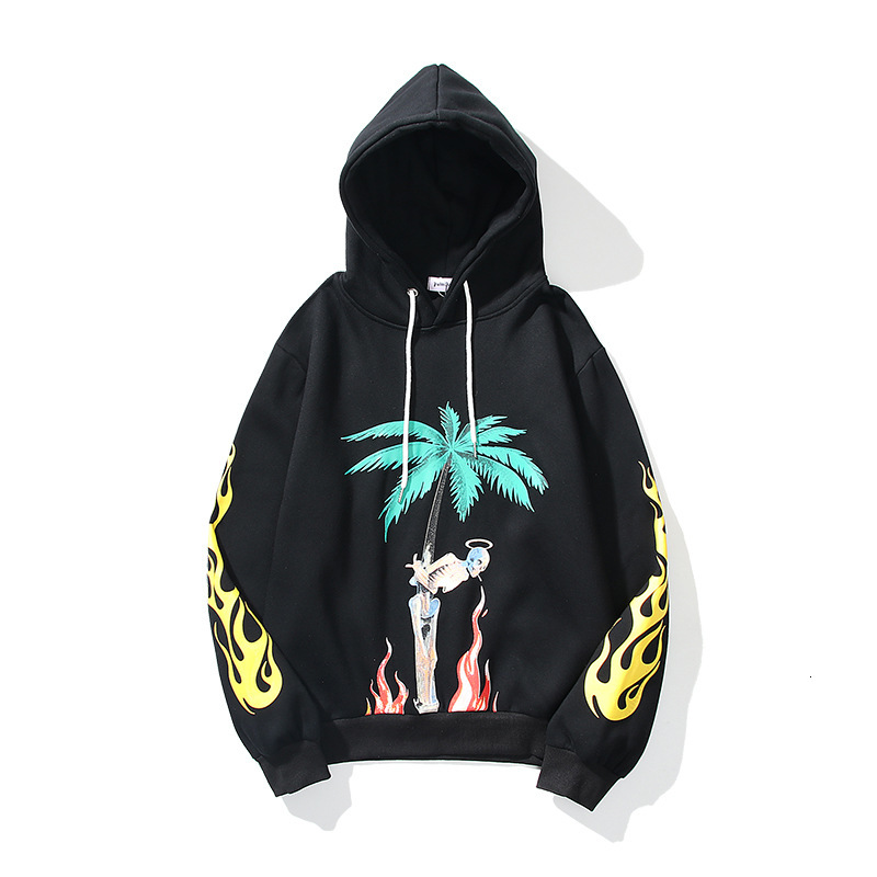 Sweats à capuche pour hommes Sweatshirts Classic Palm Fire Homme Skull Skills avec t-shirts en velours Coton Drake Épaisseur Feiring Hip Hop Stre