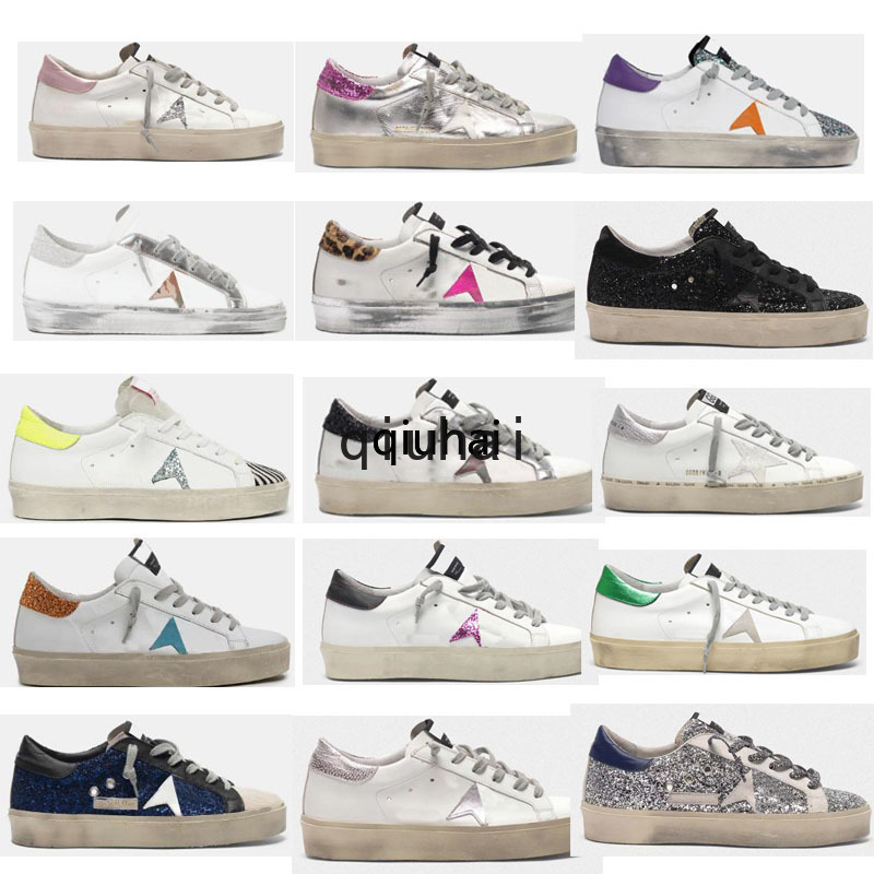 

Hi Star Sneakers Designer Star Casual Shoes Classic Do-old Dirty Shoe Goose Double height Bottom Trainers Golden Women Man Best Quality, Black