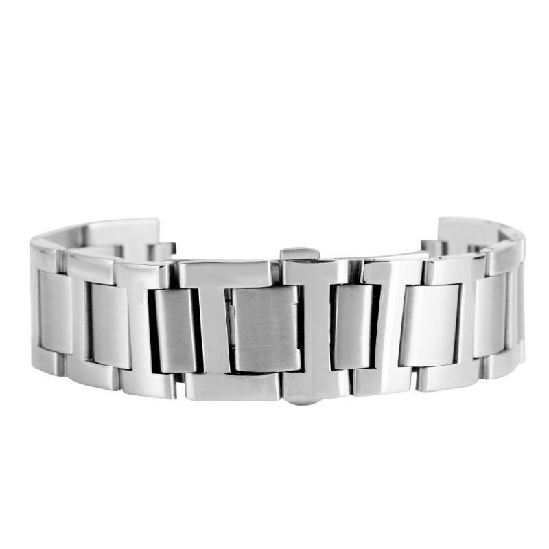 

Watch Bands Fashion Stainless Steel Strap Push-Button Hidden Clasp Metal Bracelets Wristband For Men Women Watches 9MM 11MM 12MM