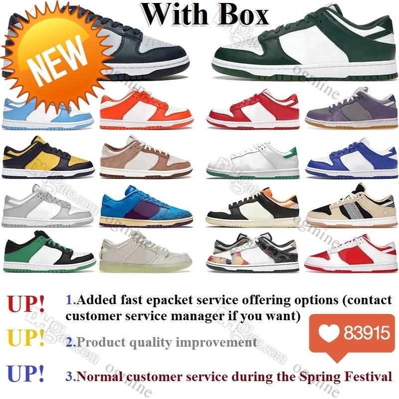 

With Box Mens Casual Shoes Women Black Sb Low White University Bule Dunks Georgetown Photon Dust Syracuse Michigan Green Championship Red W, 34