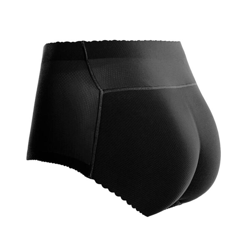 

Women's Panties Women Breathable BuLifter Underwears Hip Up Intimate Seamless Padded Underwear Brief Fake Buttock, Black mid-rise