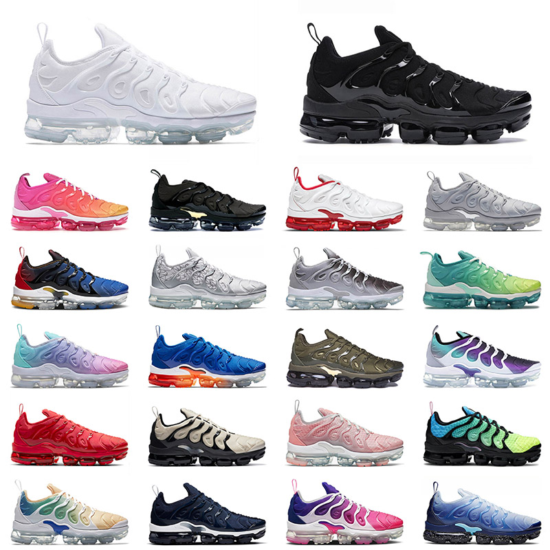 

Tn Plus Classic Running Shoes Triple White ALL Black Mens Womens SIZE 36-47 University Red Light Bone Dary Blue Trainers Sneakers, D15 aurora green 36-47