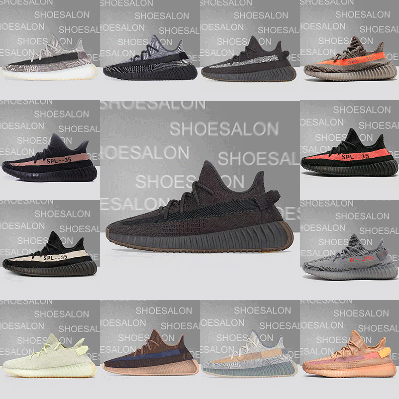 

2021 top quality kanye west v2 Sneakers casual Running Outdoor shoes 3M reflective mens womens sneaker shoe yeezys 350 boost size 36-45, Black