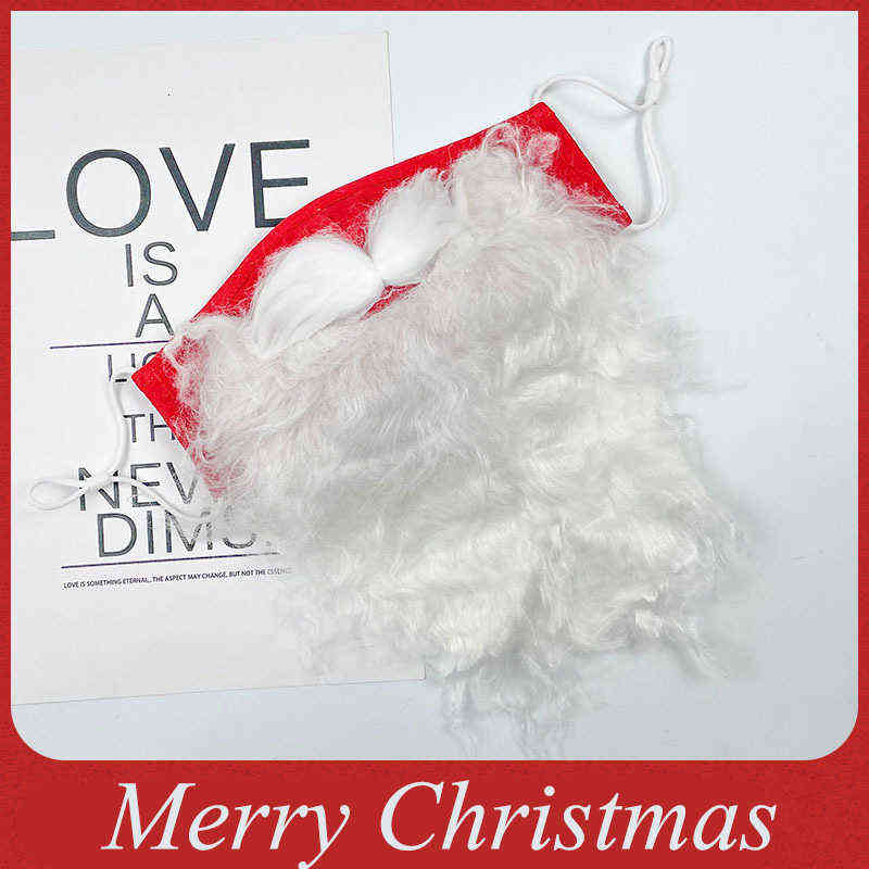 

Christmas Designer Face Mask Santa Beard Facemask Pm2.5 Filter Winter Warm Cotton