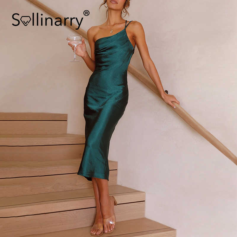 

Sollinarry Elegant slip wrap women' dress summer Sexy asymmetric sheath long dress ladies Club lace up black pink vestidos 210709, Blue