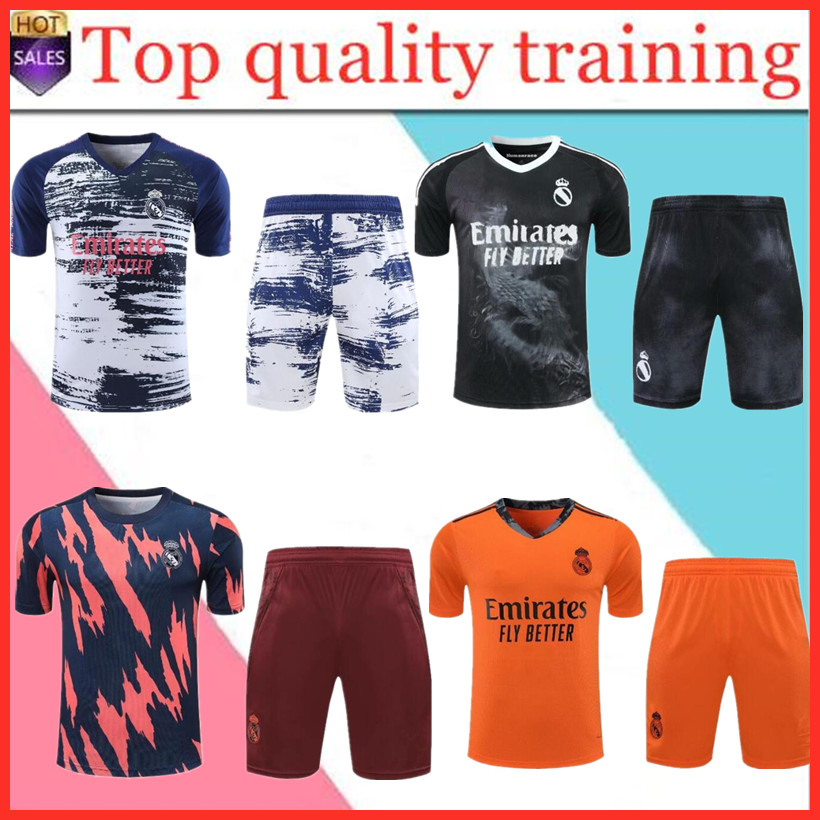 

2020 2021 Real Madrid 3/4 football Short sleeve tracksuit del Chandal 20 21 HAZARD camiseta de futbol goalkeeper football training suit