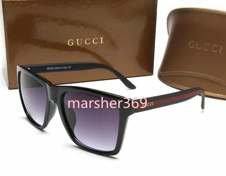 

036 GGHOT Sunglasses NEW Eyeglasses Shades PC Frame Fashion Classic Mirrors Women Men UV400 Protection glasses, Black