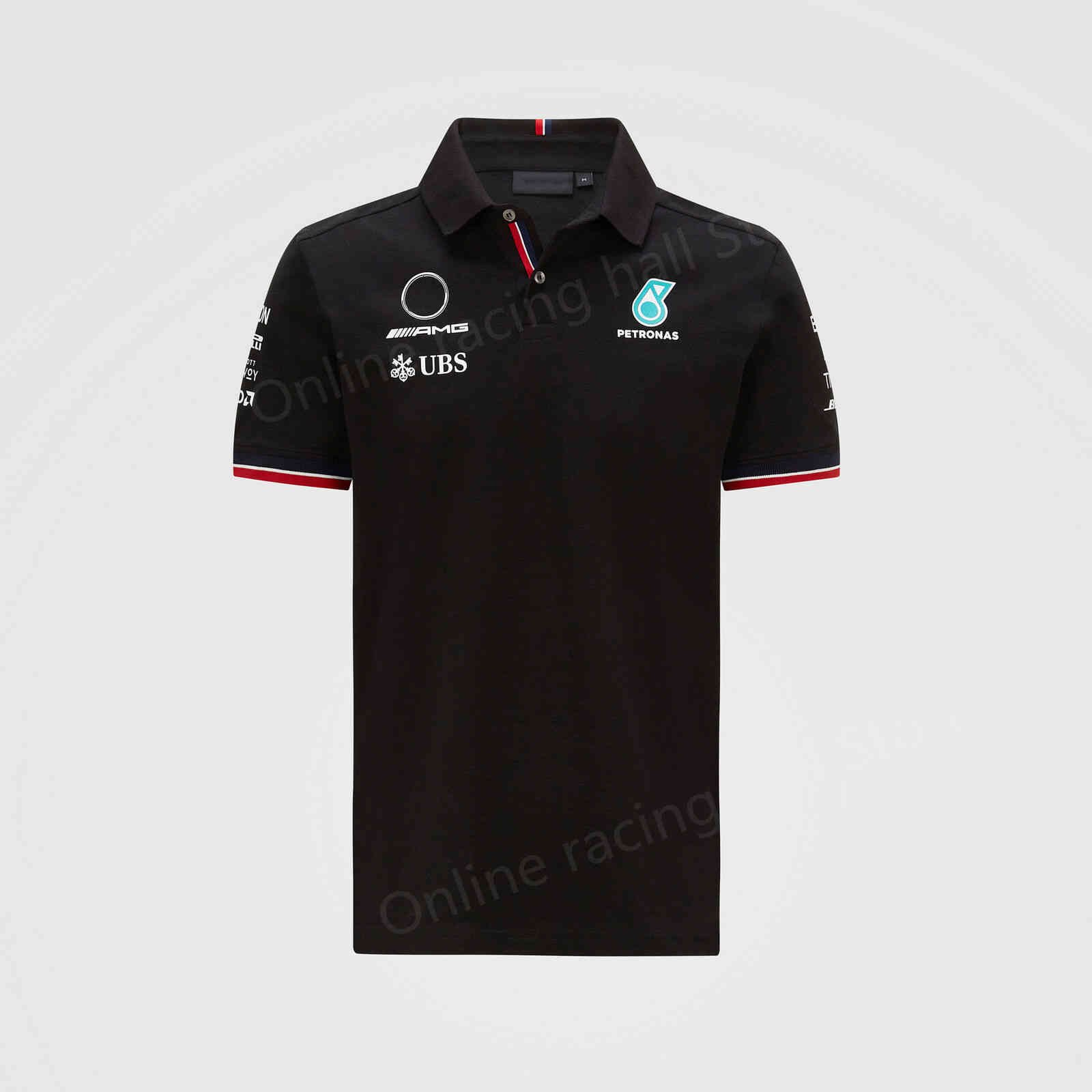 

High-quality F1 Racing Mercedes-benz Team Uniform Polo Shirt Men's Quick-drying Lapel Short-sleeved Overalls