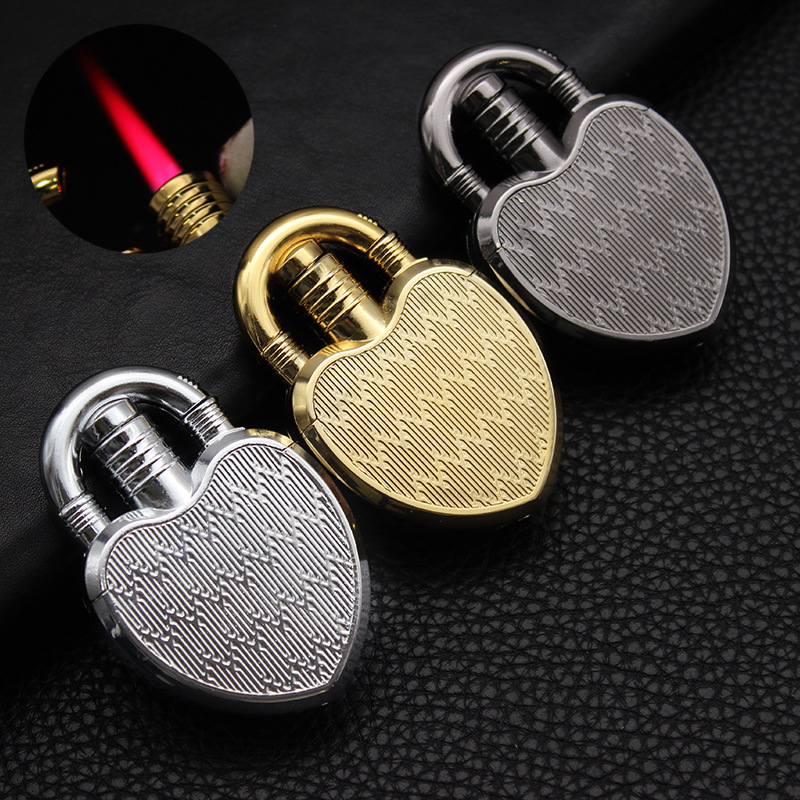 

Funny Compact Heart Jet Lighter Butane Turbo Torch Lighter Creative 1300 C Windproof Gas Lighter Inflated Gadgets For Man
