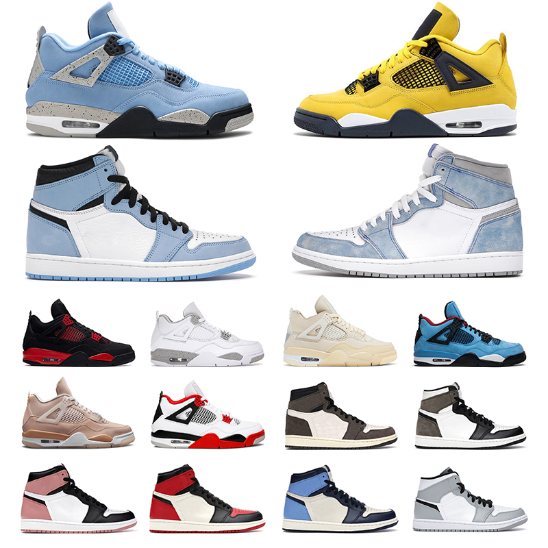 

2021 basketball shoes High OG retro 1 1s University Blue White Oreo Lightning Red Thunder Jumpman 4s Hyper Royal Dark Mocha sport sneaker mens trainer, #21