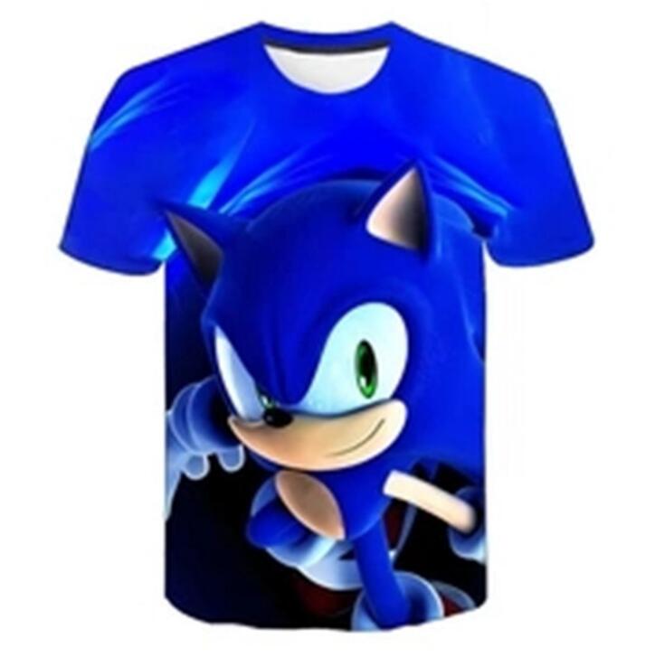 

Super Sonic T Shirt For Boys Print Children Boys Harajuku 3D Summer Kids Short Sleeve Girls Tshirt Cartoon