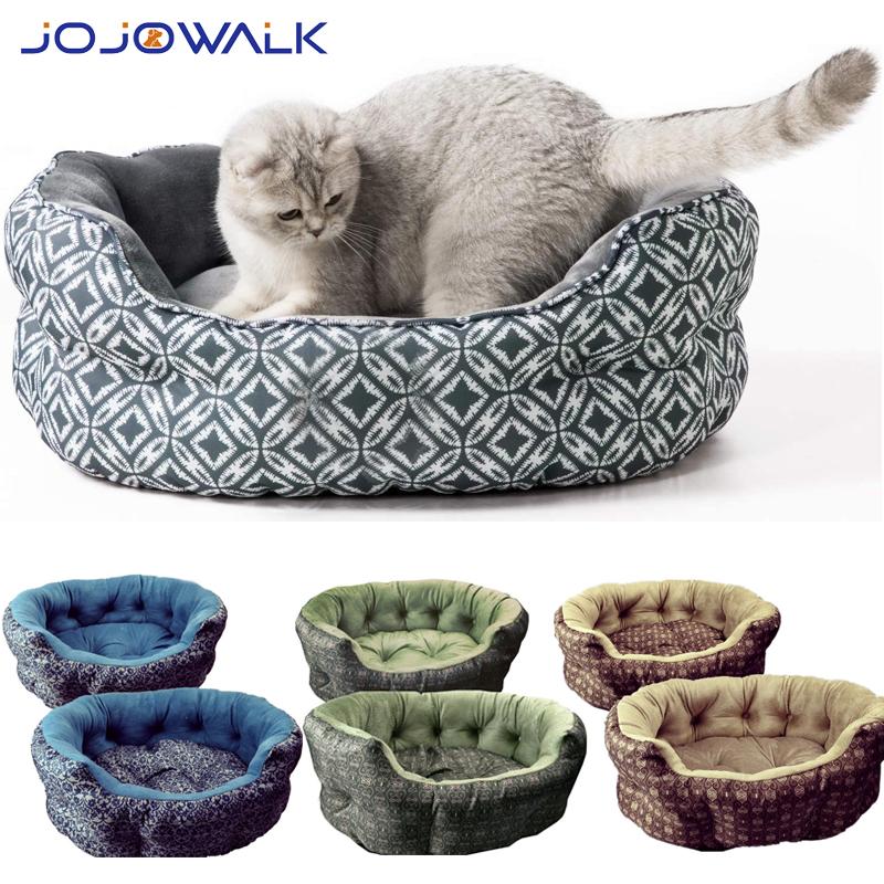 

Small Cat And Dog Bed Round Pet Beds Indoor Cats Dogs Super Soft Comfortable Calming Washable Kennel Deep Sleep Mats Sofa & Furniture