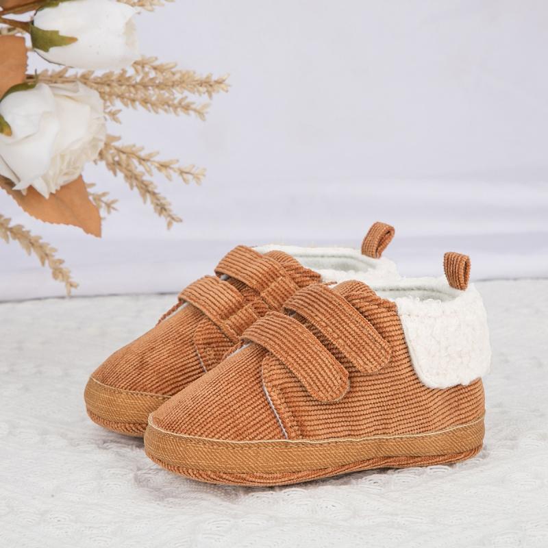 

Boots Infant Baby Winter Sneakers Soft Sole Warm Corduroy Shoes Toddler Plush Lining Prewalker First Walker Crib -18M