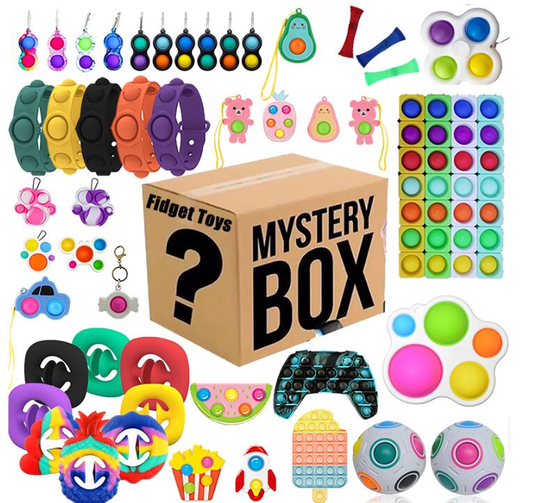 

50%off 10pcs Mystery Box Random Fidget Toys Gifts Pack Surprise Box Different Fidget Set Antistress Relief Toys for Children Adults