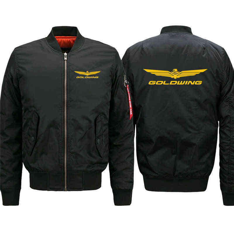 

Goldwing Gl1800 1500 Bomber Jacket Men Coat Fashion Warm Thicken Jackets Cool Man Streetwear, As picture