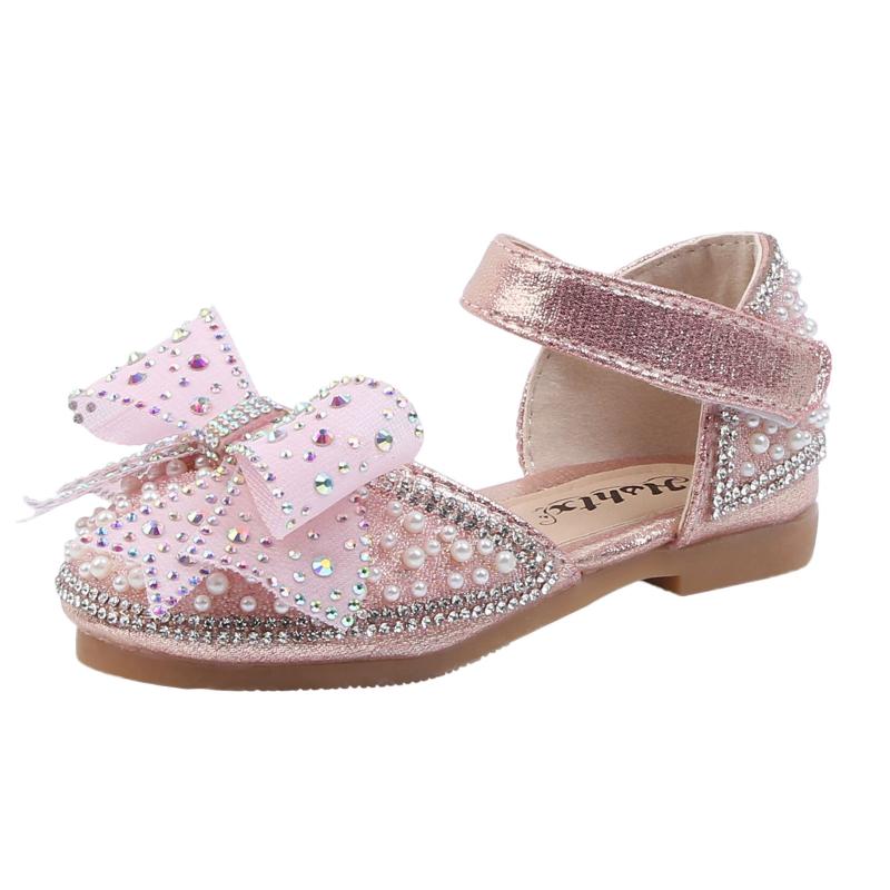 

First Walkers Bowknot Crystal Sandals Princess Sweet Shoes Girls' Baby Toddler Kids Infant