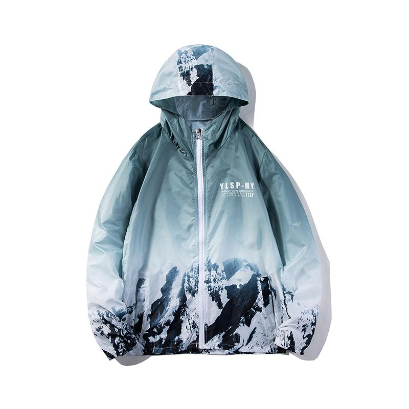 

Thin Jacket Men Fashion Loose Sunscreen Jackets Women's Summer Windbreaker Sports Super Light Hooded Street Coat #9790 Men's, White