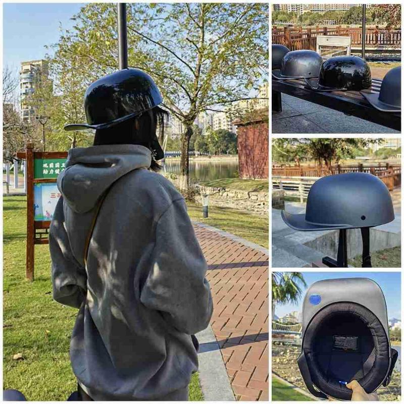 

Motorcycle Helmets Helmet Retro Full Face Baseball Cap Accessories Black Skid Lid Half, Am