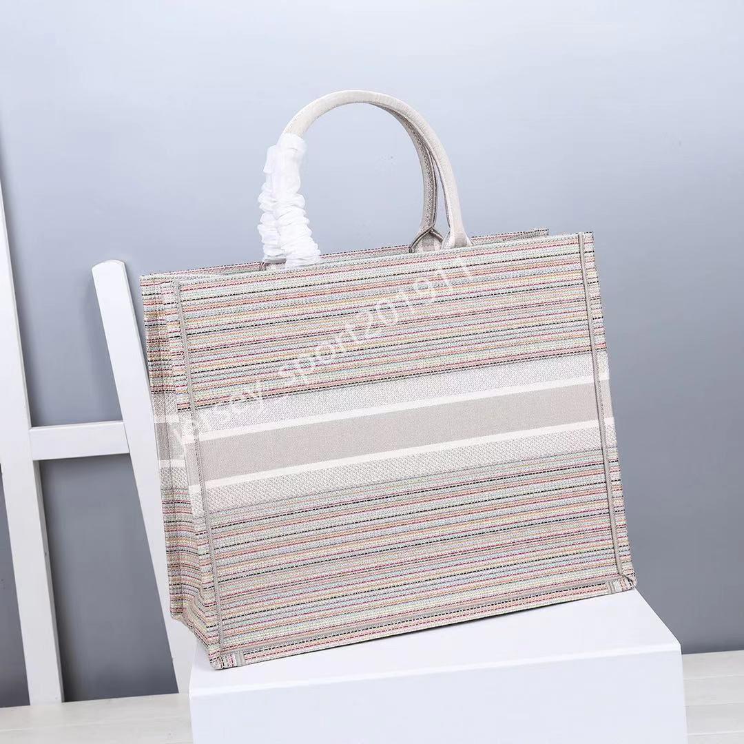 

VANNOGG Customizable name top quality Classic Colorful Book Totes bag Luxurys Designers handbag embroidered bags large capacity Travel Canva