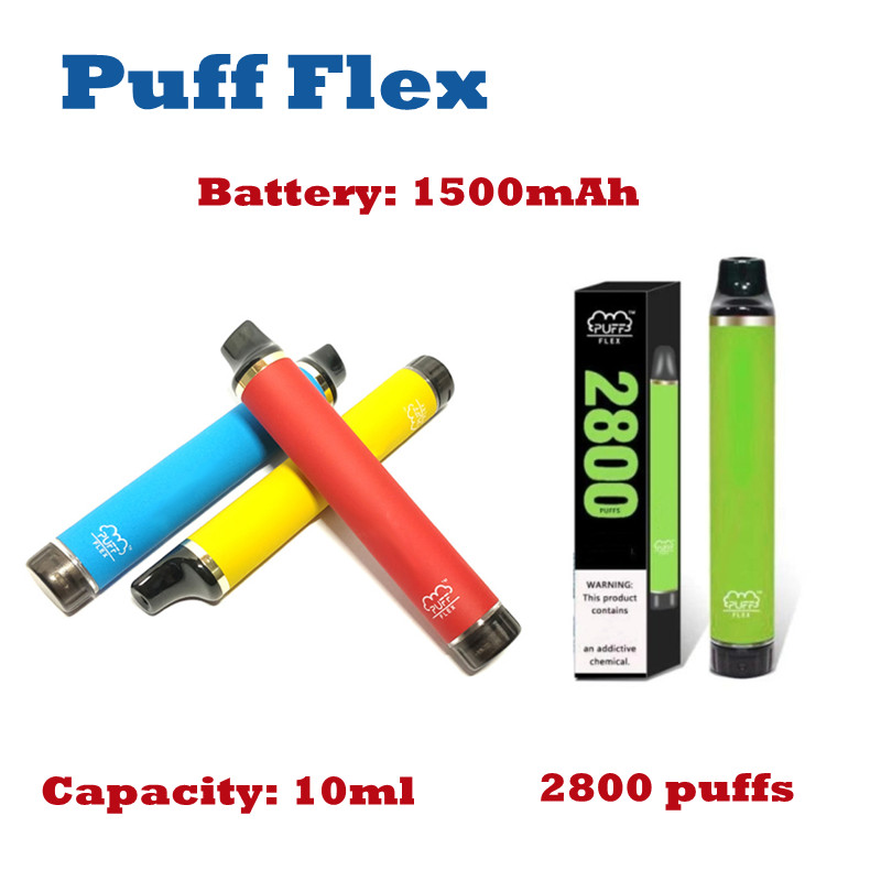 

Puff Flex Disposable Pod E cigarette Device 2800 Puffs 1500mAh Battery 10ml Prefilled Cartridge Vape Pen VS Bar Plus Bang XXL
