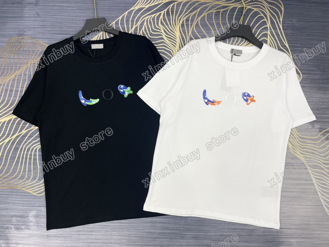 

21ss men women designer t shirts polos embroidery letters paris clothes short sleeve mens shirt tag Purple blue black 05, White