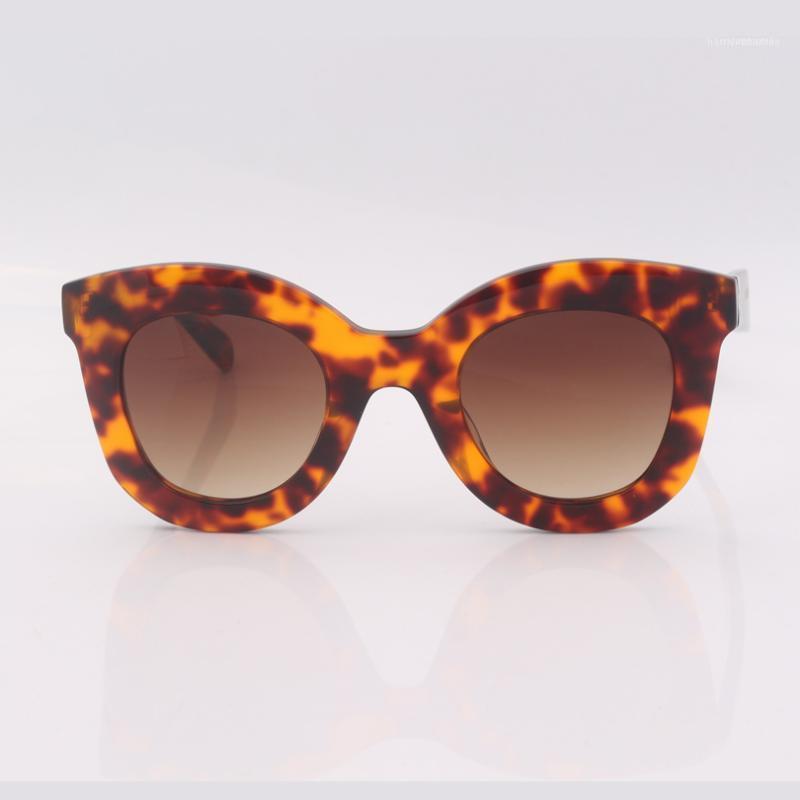

Tortoiseshell Effect Sunglasses Women Fashion Chunky Frame Cat Eye Style Sunglasses1