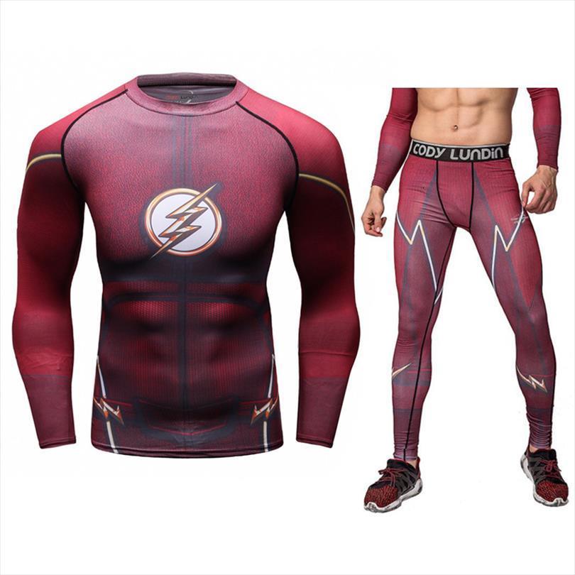 

compression set bodybuilding tight mens t shirt long sleeves leggings suits mma jiu jitsu workout fitness sportswear sets, White;black