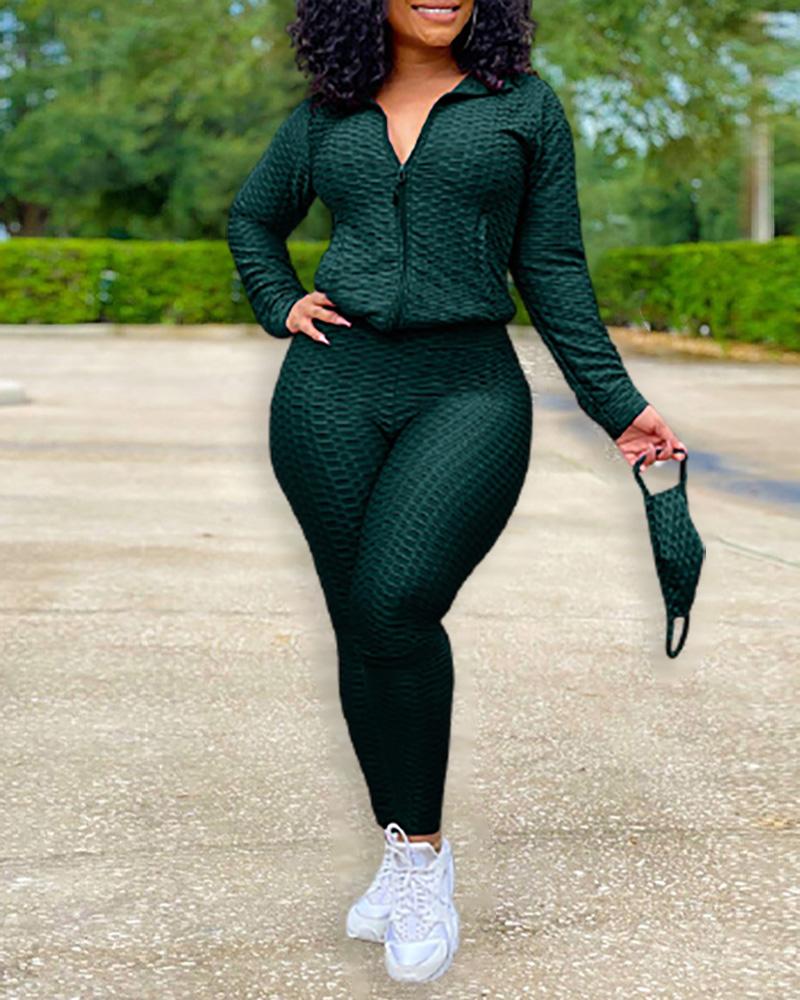 

Women' Two Piece Pants Women Fashion Casual Two-Piece Set Suits Sportwear Oversize 4XL3XL Solid Long Sleeve Coats & Fitted With Face Ma, Black