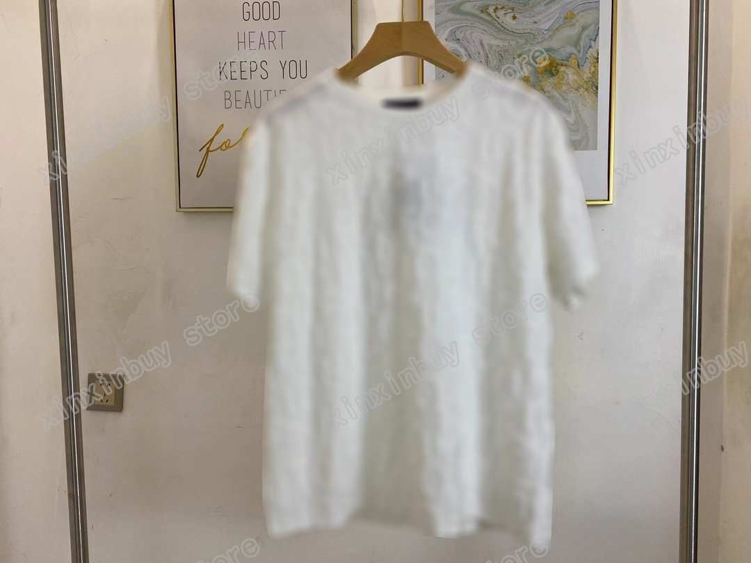 

21SS France Paris latest style spring and summer high quality fashion three-dimensional letter printing T-shirt men's designer breathab, White;black