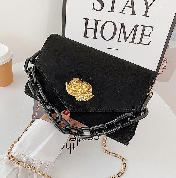 

wholesale women handbag small fresh blue Corduroy chain bag sweet lady solid color leather shoulder bags foreign style Joker chains decoration womens handbags