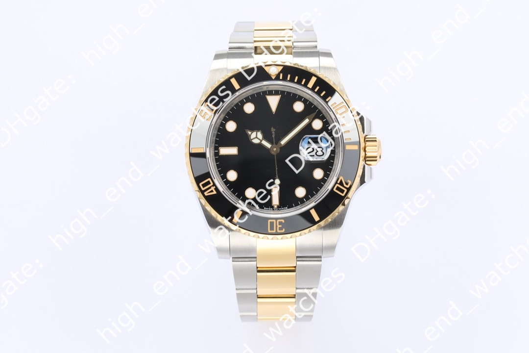 

Mens Watches EW New blue spring 3235 movement thickness 12.5*41mm ceramic bezel sapphire crystal table mirror calendar Luxury Watch, Black