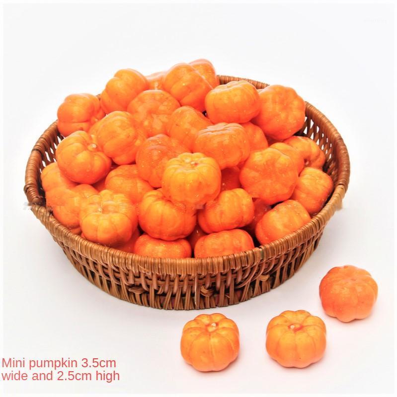 

Party Decoration 20pcs Mini 3.5cm Artificial Pumpkin Fake Simulation Food Vegetables Halloween Props For Home Supply
