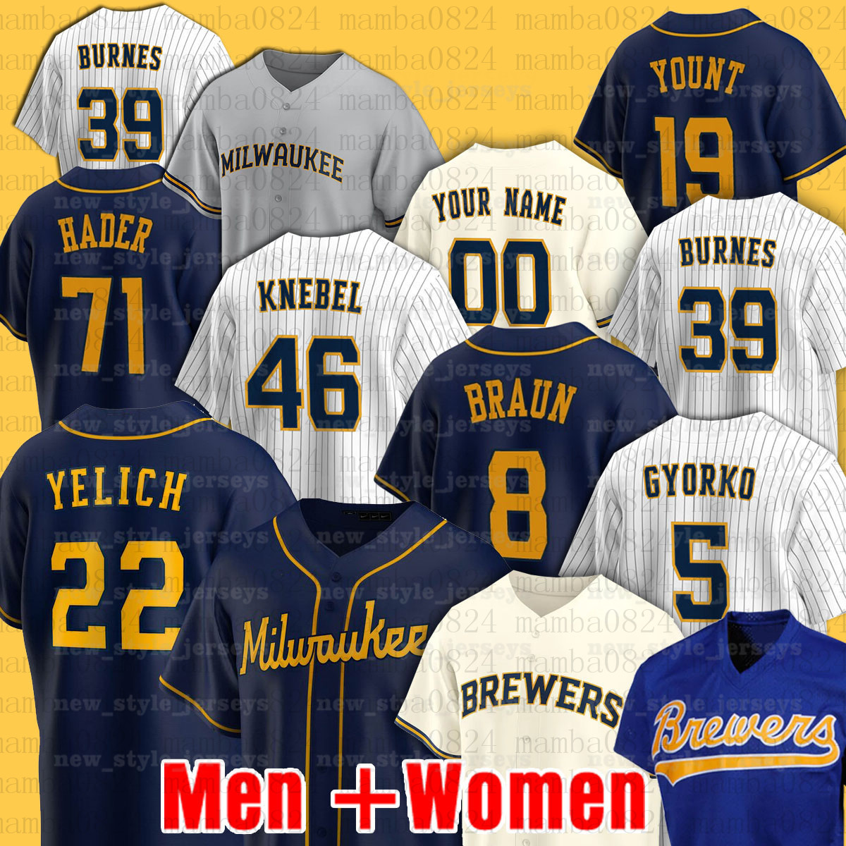 

Daniel Vogelbach Milwaukee 22 Christian Yelich Baseball Jerseys X3 TRAVIS SHAW Men Women Robin Yount Brewers Keston Hiura Max Mathias Urias, Women(niang 9 ren)