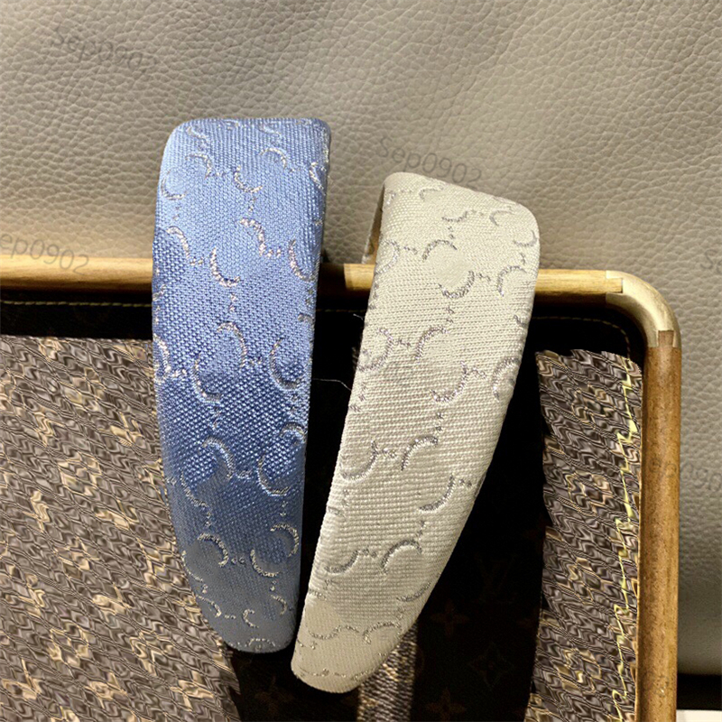

Full Letter Print Hair Band Women Jacquard Weave Hairband Casual Style Luxury Hairbands Lady Elegant Headband