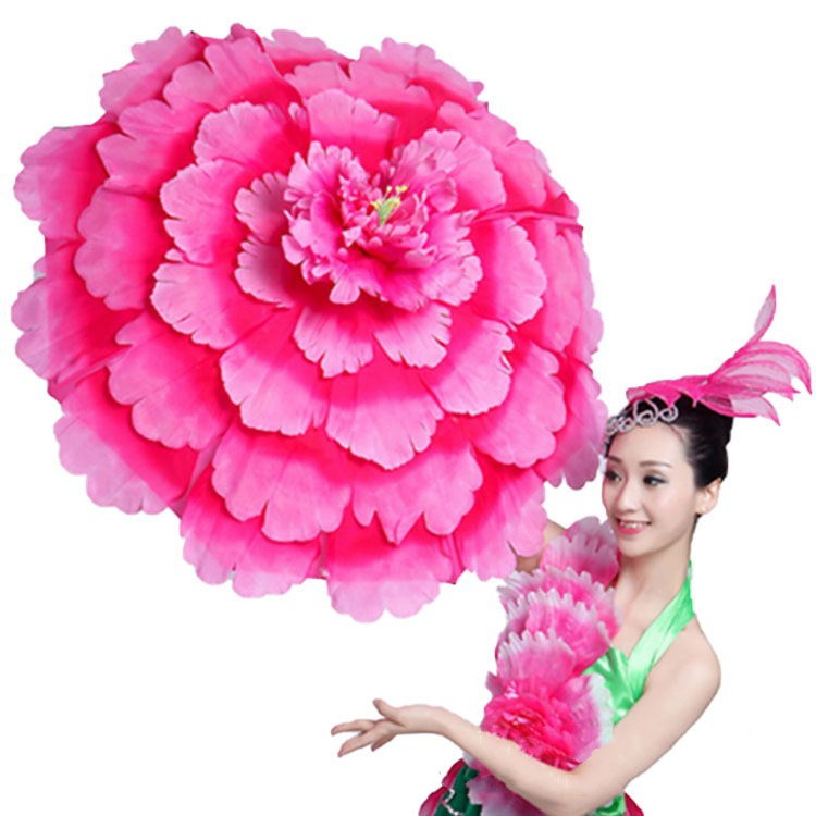 

70cm Retro Chinese Peony Flower Umbrella Props Dance Performance Props Wedding Photograph Fancy Dress 80cm 90cm 100cm 110cm, Note colors you want