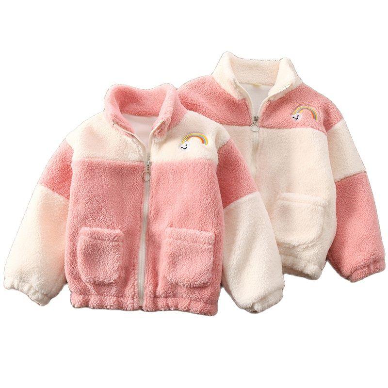 

Down Coat Thick Warm Boys Girls Plus Velvet Stand-up Collar Jackets 0-5 Years Oid Kids Outerwear 2021autumn Winter Children Overcoat, Blue;gray