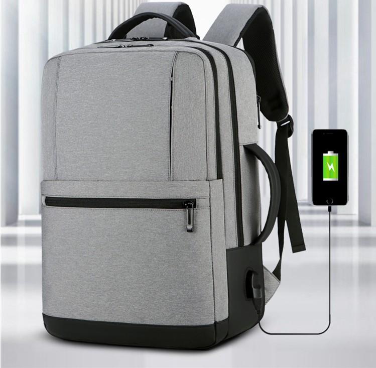 

Backpack Men Backpacks Oxford 15.6inch Laptop Packs Man Male Female Ladies Lady Women Usb Charging Multi Functional Big Large Capacity, Dark grey