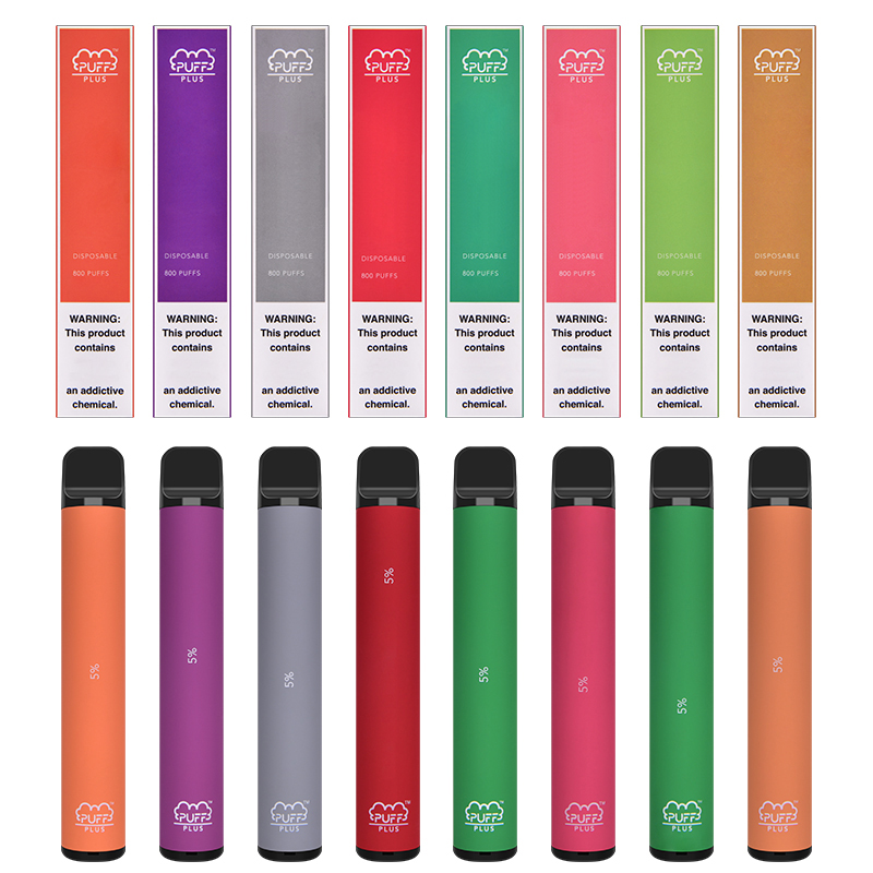 

Puff Bar Plus Disposable Vapes E-cigarettes Device 800 Puffs Pod Pre-Filled Pods Stick Portable Vapor Vape
