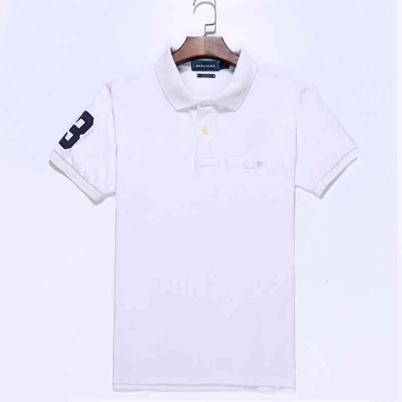 

Men's Polos Camisa polo bordada de golfe masculina, camiseta clássica com manga curta e lapela, solta casual alta qualida, 8IMD, Red blue horse